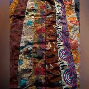 Recycled Sari Fabric Silk Scarf One of a Kind